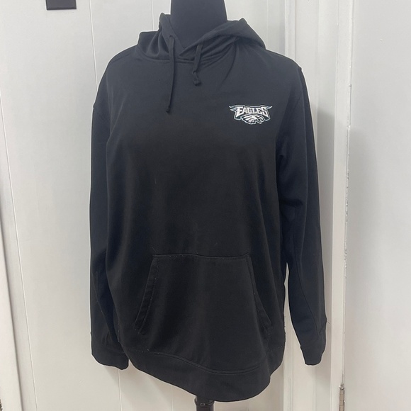 Philadelphia Eagles Black Hoodie Sweatshirt Men’s 2XL Dunbrooke NFL Pullover - Picture 1 of 4